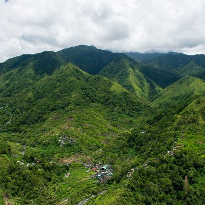 Landscape of the jungle and thousands years old rice terraces of Phillipines
