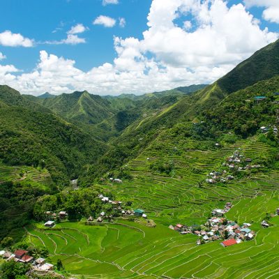 Batad village surround by thousands years old rice terraces of Philippines