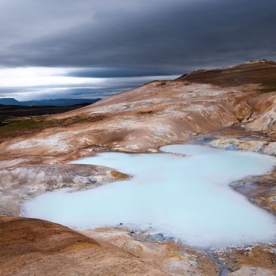 Thermal hotspring near Myvatn lake in Iceland
