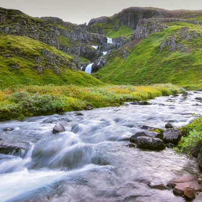 Eastern Fjord of Iceland have hundreds of small rivers