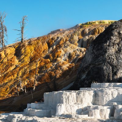 Multi-color hotsprings system in Yellowstone National Park