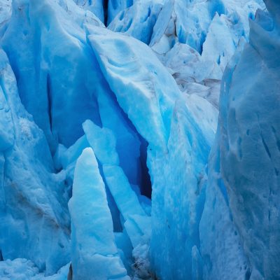 Close up to Perito Moreno Glacier piece of ice