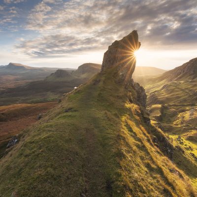 The Quiraing mountain range on Isle of Skye